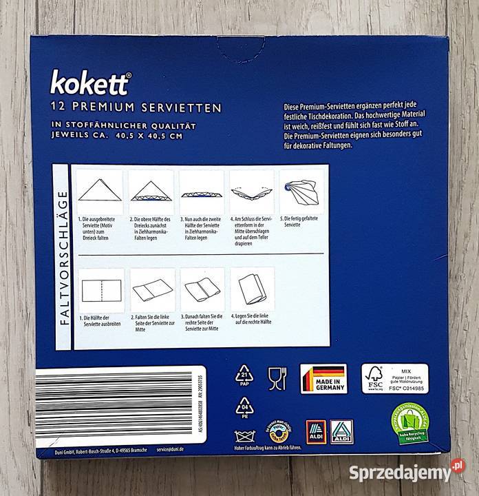 Zestaw 12 serwetek świąteczne jeleń na zielonym Chrzanów