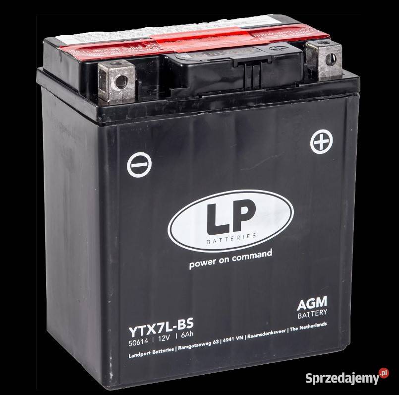 Akumulator motocyklowy Landport YTX7LBS 12V 6Ah Wałbrzych
