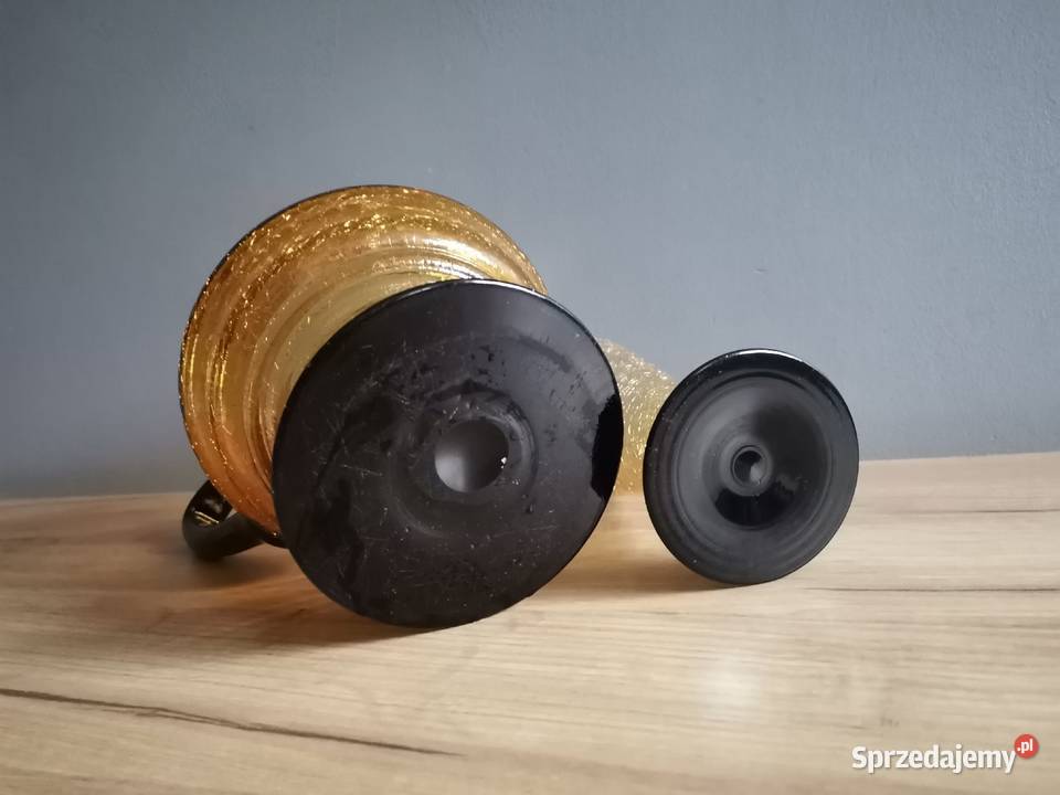 Stary dzbanek i kielich szkło Art Deco Katowice