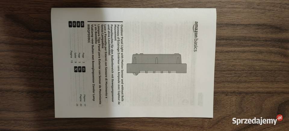 Lampa zewnętrzna Amazon Basics Czujnik ruchu Warszawa