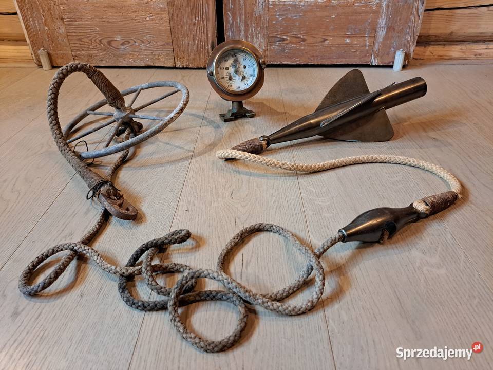 Mosiężny mechaniczny log z żaglowca Antyki, Sztuka, Kolekcje Warszawa