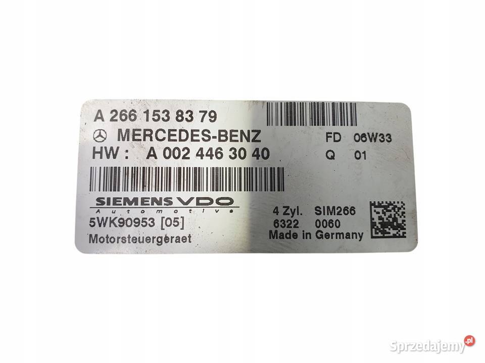 STEROWNIK SILNIKA Mercedes W169 A170 17 CDI Chełm