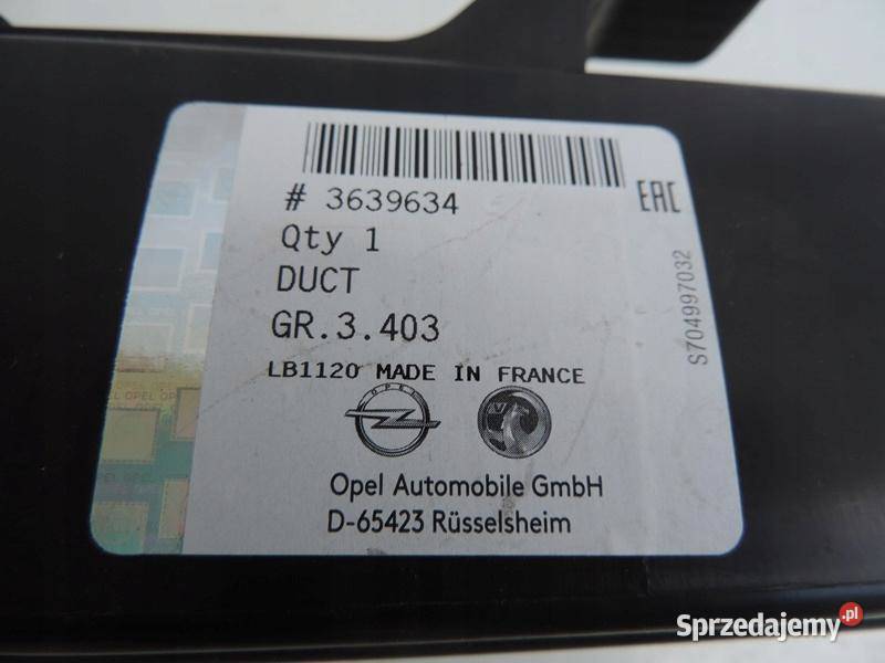 OPEL CROSSLAND X 12 B REZONATOR FILTRA POWIETRZA Motoryzacja sprzedam