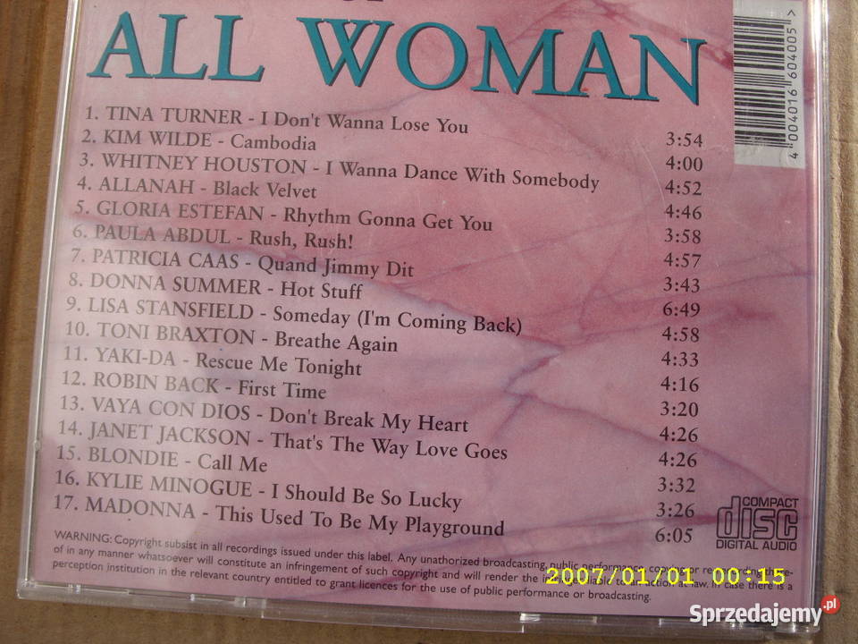 Sklad CD THE BEST OF ALL WOMAN VOL 2 Płyty i kasety Wołów