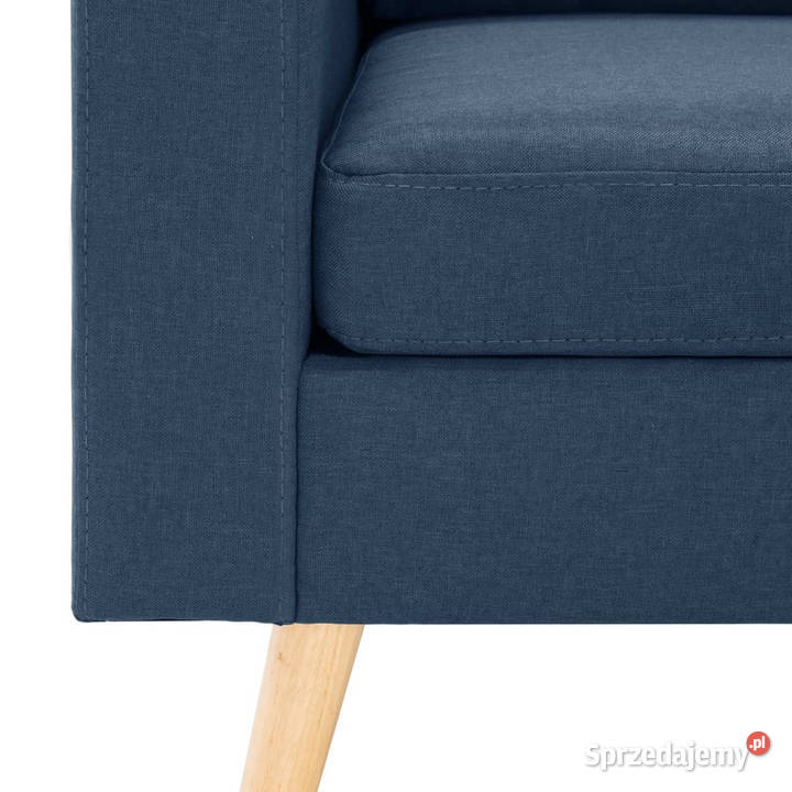 2osobowa sofa niebieska tapicerowana tkaniną Warszawa