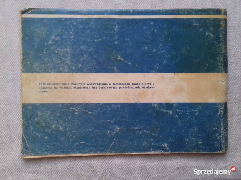 Instrukcja obsługi Fiat 126P lubelskie Tomaszów Lubelski sprzedam
