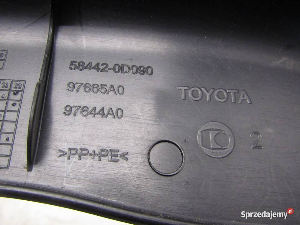 OSŁONA ZAŚLEPKA SZYN FOTELA LEWY PRZÓD TOYOTA osobowe Osłony i zaślepki