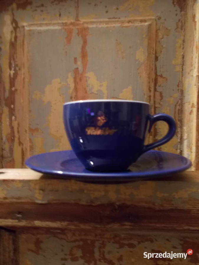 Stara Porcelanowa Filiżanka Tchibo Granatowa PRL