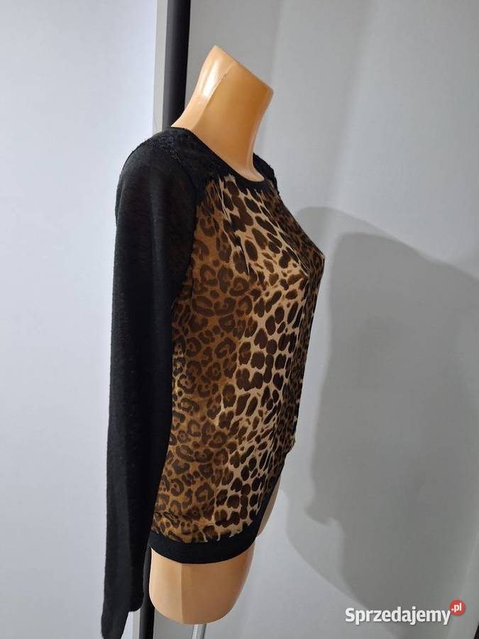 M Bluzka panterka zwiewna super wyglada Rozmiar 38(M) warmińsko-mazurskie