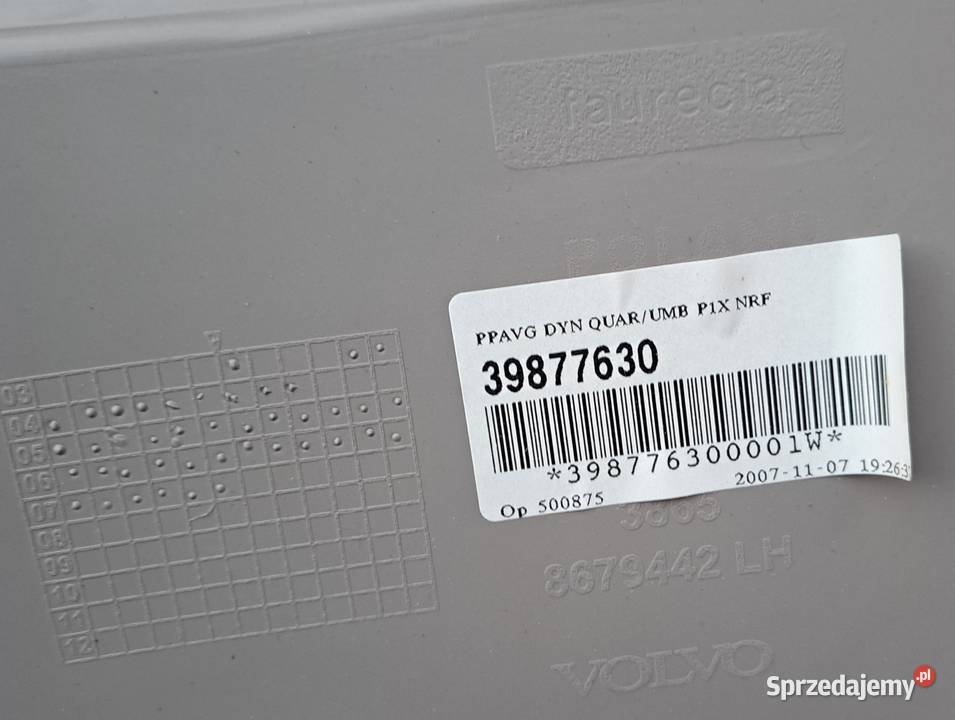 Tapicerka Drzwi Lewy Przód VOLVO S40 II V50 dolnośląskie Mielęcin