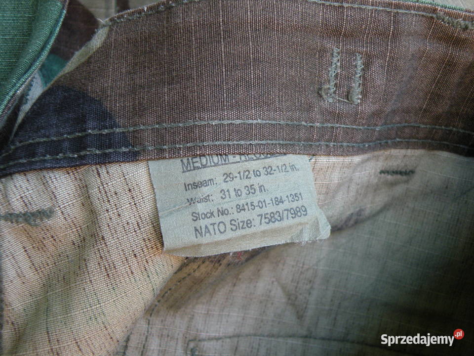 Spodnie BDU woodland medium regular cotton 91r Wrocław sprzedam