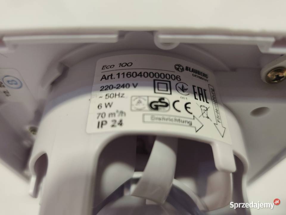 Wentylator łazienkowy Blauberg ECO 100 Warszawa