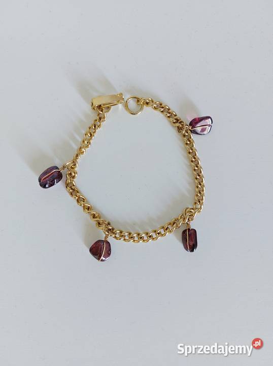 bransoletka z kamieniami 175 kolor złoty wielkopolskie Poznań