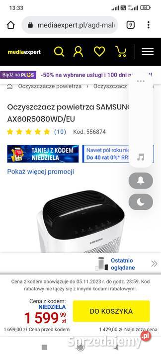 Oczyszczacz powietrza samsung podlaskie Białystok