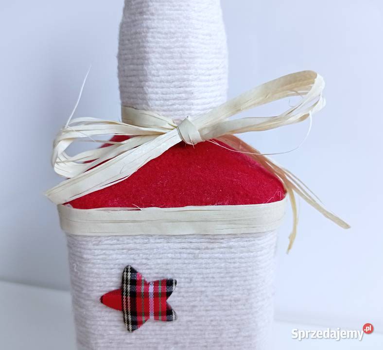 Butelka ręcznie zdobiona Boże Narodzenie Kante Katowice