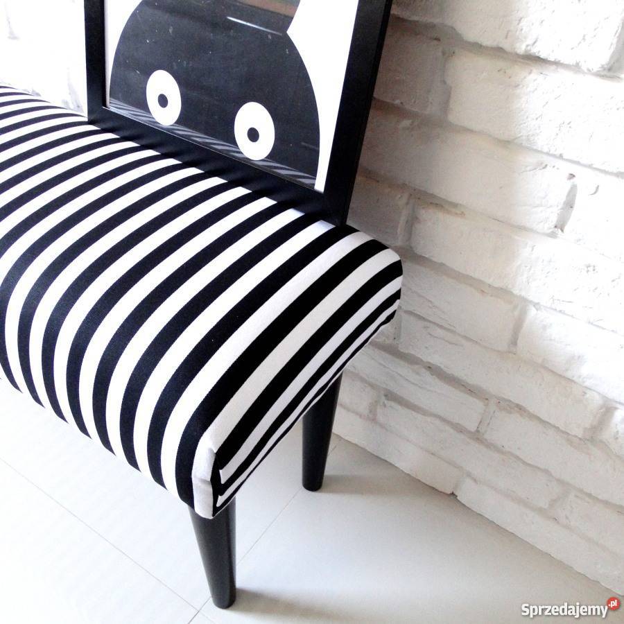 Ławeczka ławki wzorzysta paski paseczki 90cm sprzedam
