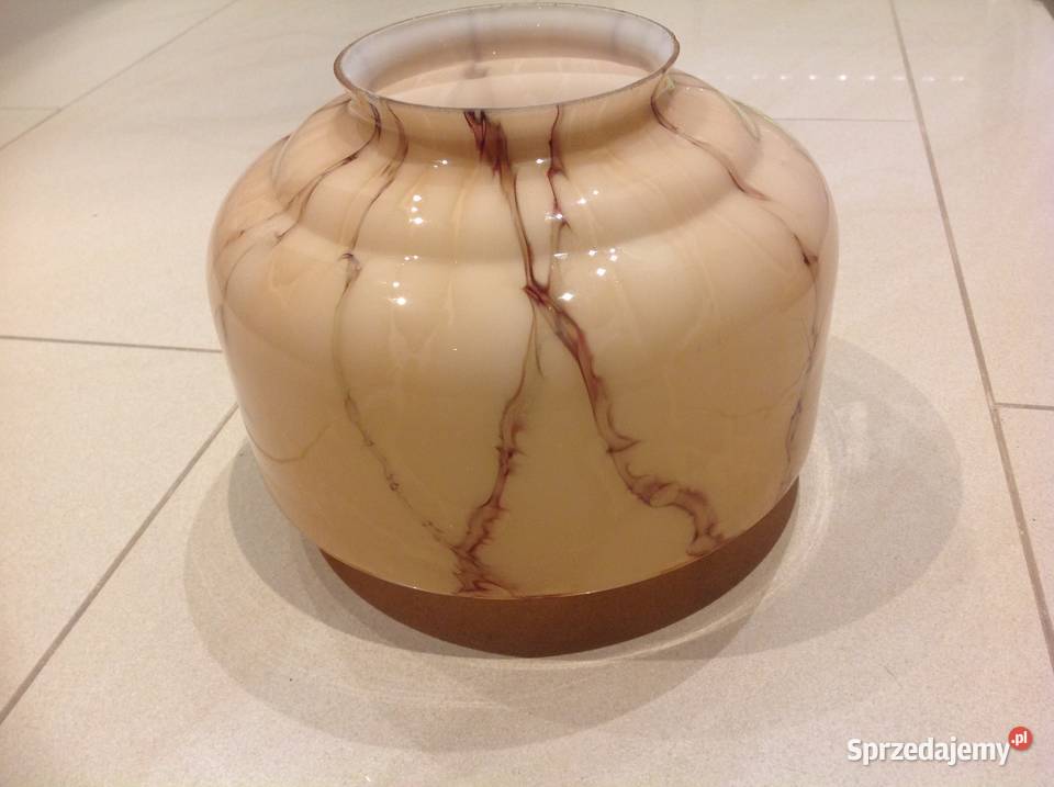 Stary Klosz Szklany Marmurkowy Art Deco Nowa Sól