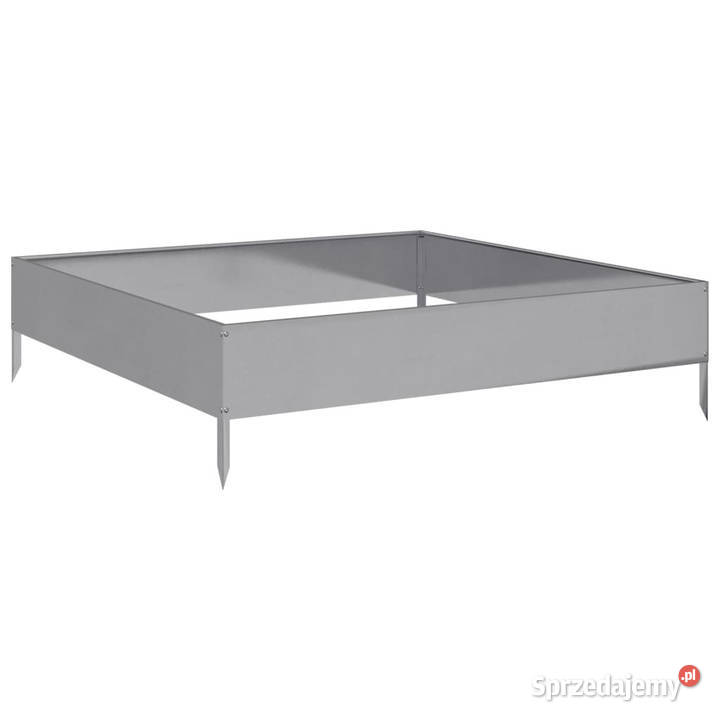 Podwyższona donica 100x100x26 stal galwanizowana Ogród Warszawa