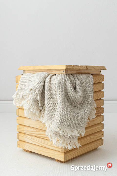 Siedzisko ogrodowe drewniane tarasowe pufa drewno Kalety