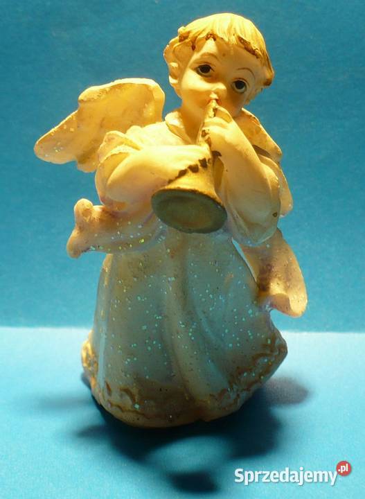 figurka ceramiczna Aniołek muzykant z trąbką Pozostałe