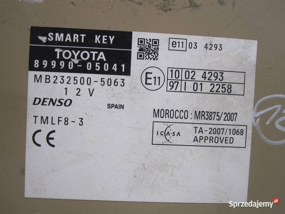 TOYOTA AVENSIS T27 III 10r moduł SMART KEY osobowe Kielce