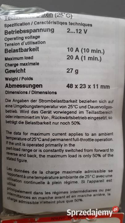 Firmowy mikroregulator Graupner 2736 MICRO SPEED Szczecinek sprzedam