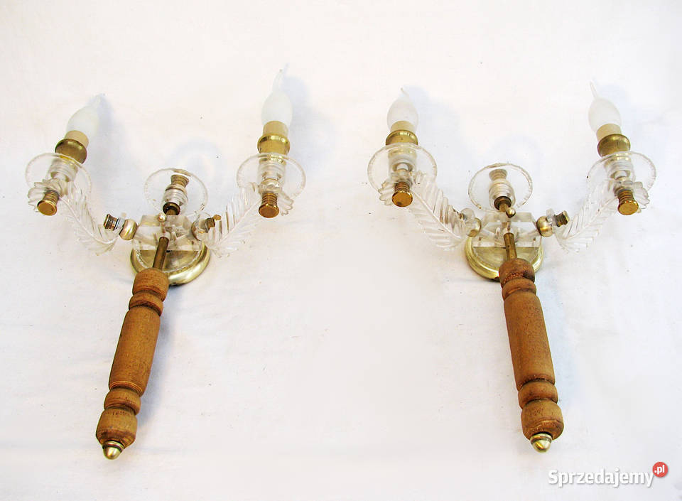 2 kinkiety podwójne mosiądz Szczecinek