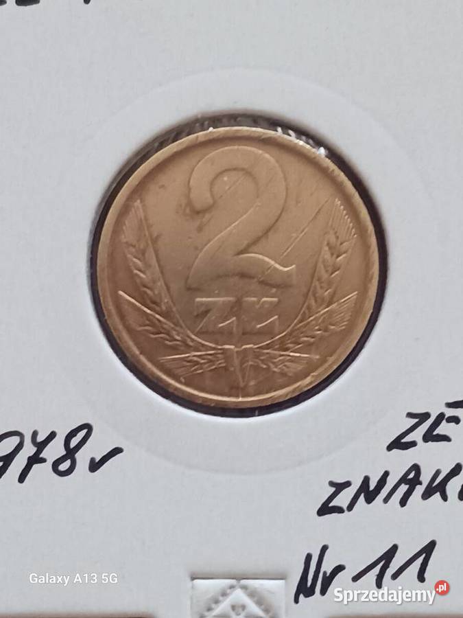 2 złote 1978 r ze znakiem mennicy 11 najniższy Numizmatyka wielkopolskie sprzedam