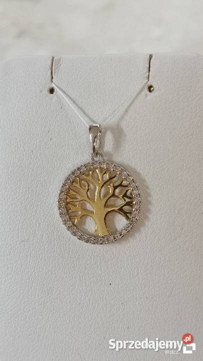 Złota Nowa zawieszka z cyrkoniami wys23mmpr585