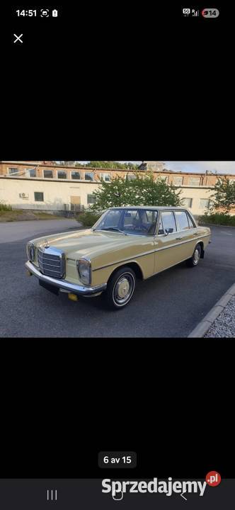 Mercedes w115 220 benzyna Automat 1973r pomorskie Kartuzy sprzedam