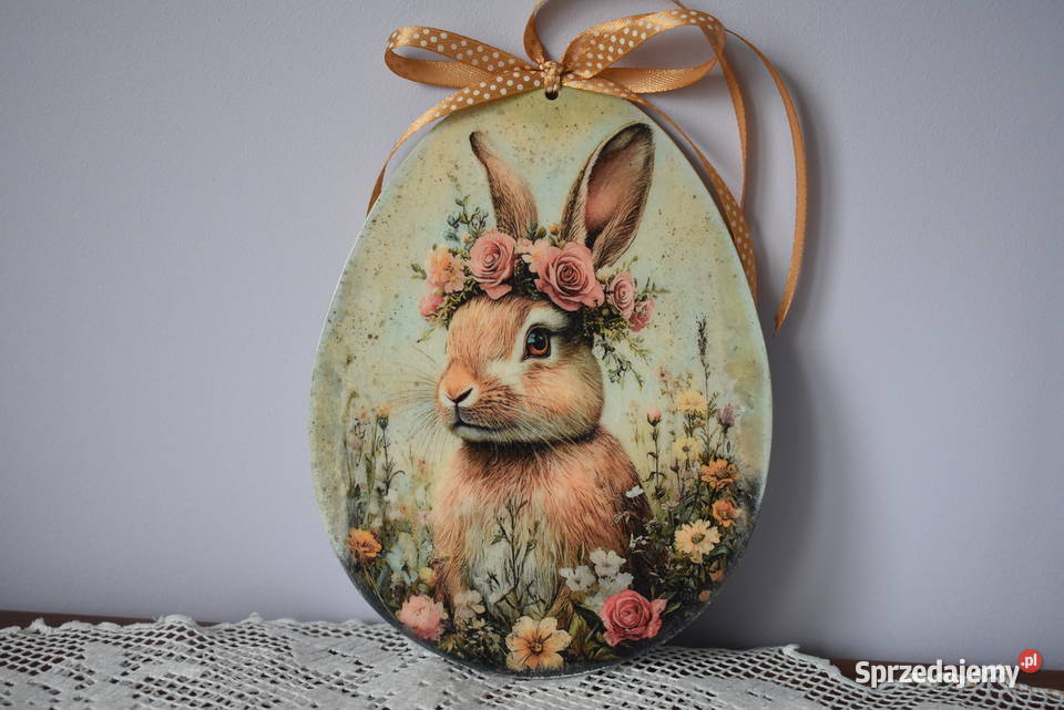 Jajko pisanka decoupage zawieszka dekoracja