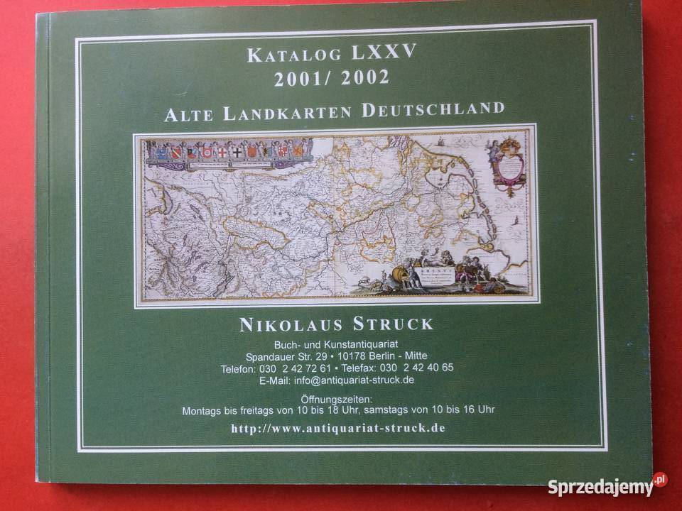 3271 Katalog Stare Mapy Niemiec Szczecin