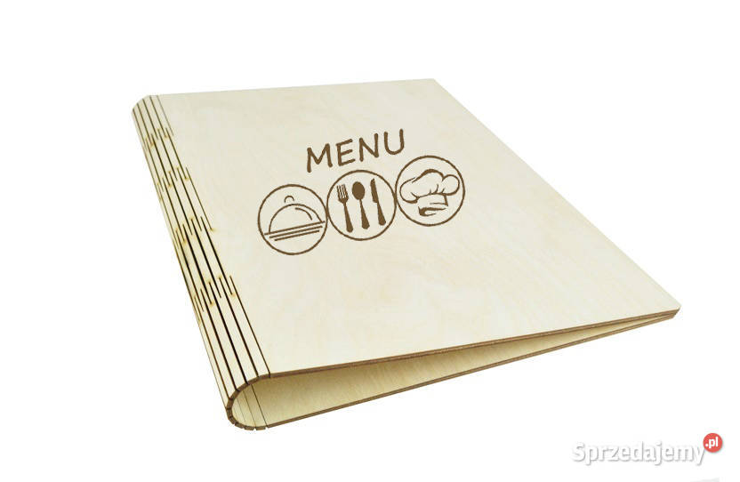 SEGREGATOR A4 drewniany OKŁADKA MENU grawer 10