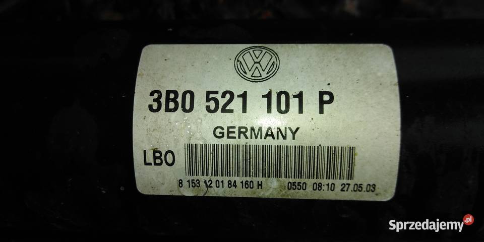 3bo 521 101 p wał vw passat 4 motion b5 quattro Rok produkcji 2002 Przemyśl