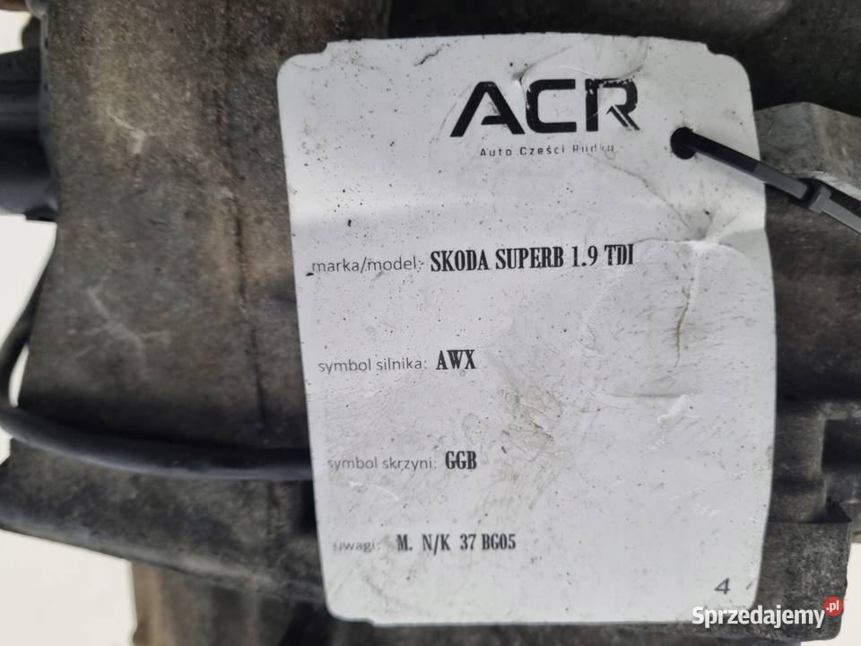 SKRZYNIA BIEGÓW Skoda Superb I 19 TDI 130 Chełm