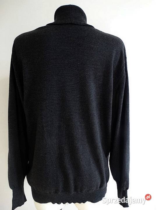 Sweter z Golfem Wełniany 100 Wełna Merino Fine
