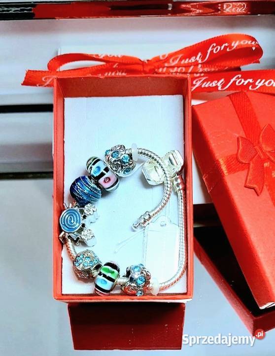 BRANSOLETKA MODUŁOWA Z KORALIKAMI MURANO KRAB Zegarki i Biżuteria małopolskie