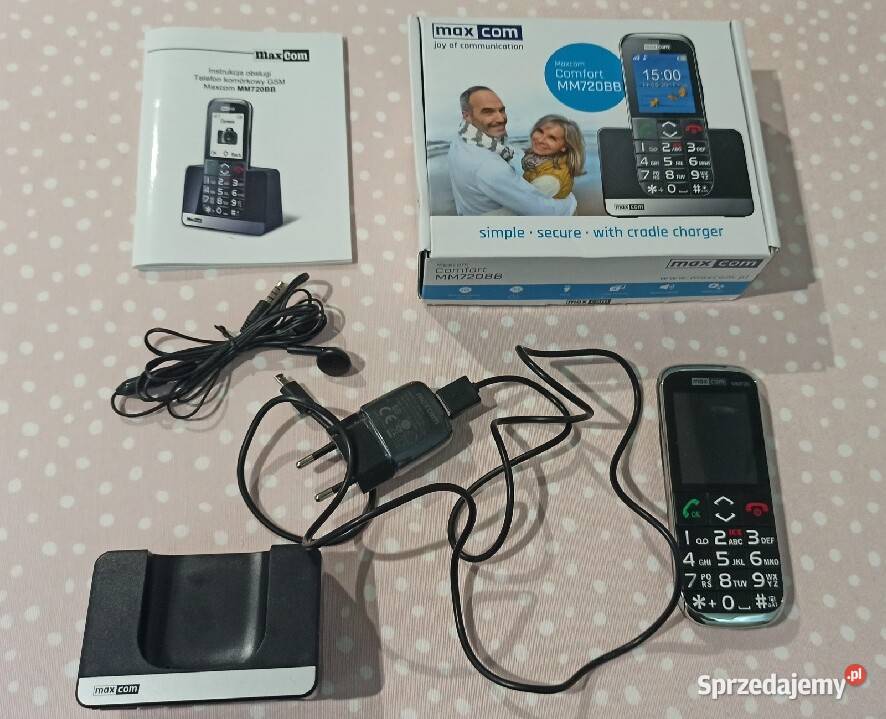 Telefon Maxcom MM720BB dla Seniora