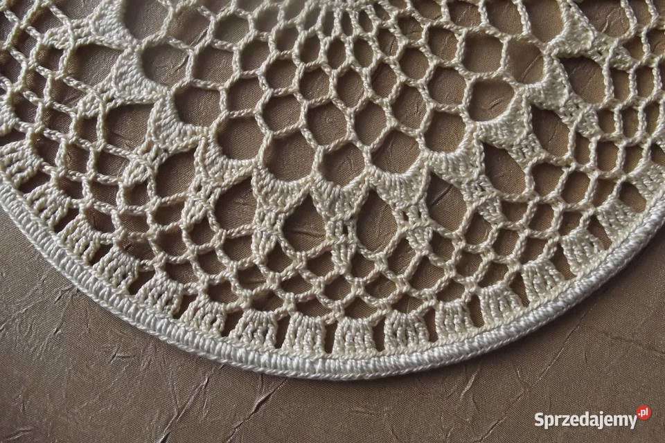 Dekoracja ozdoba okienna szydełkowa śr27 Piekary Śląskie