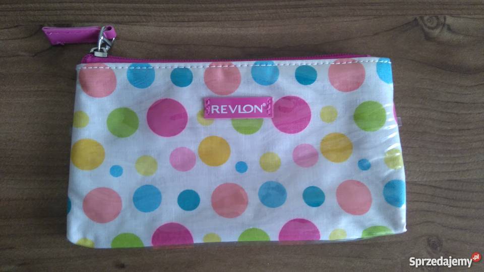 NOWA Kosmetyczka Revlon w kolorowe kółka kropki Warszawa sprzedam