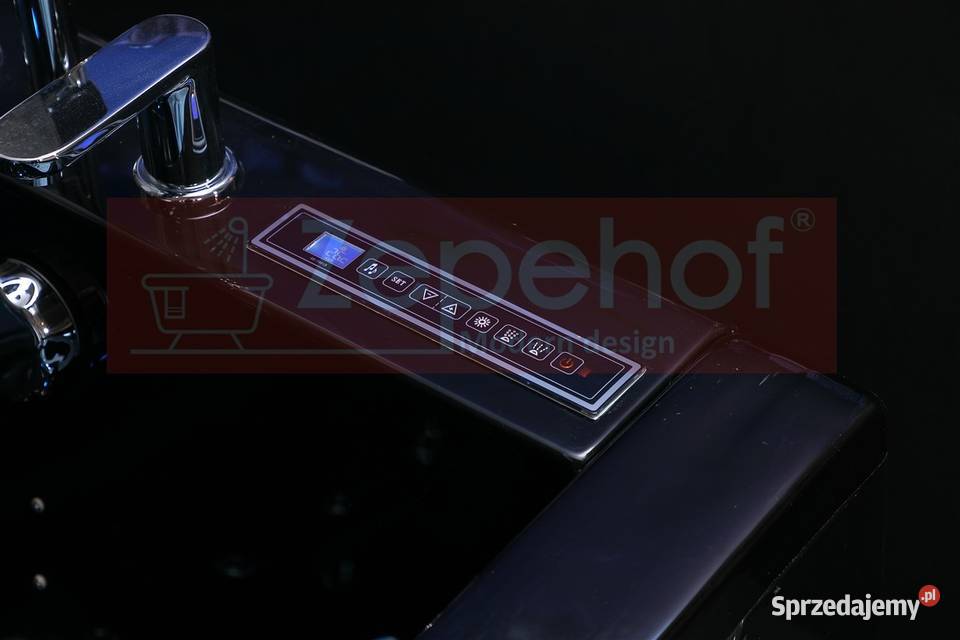 Czarna wanna z hydromasażem BC607 Schwarz Grabówka