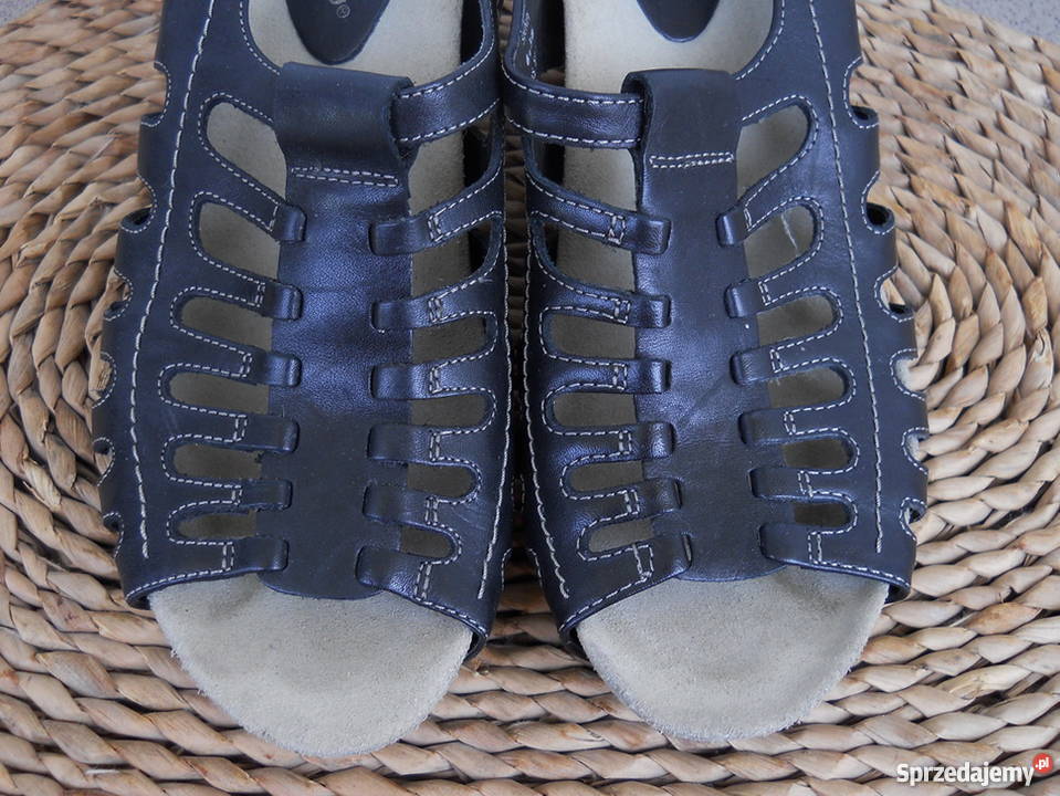 Earthies Siena 100 Skóra piękne Sandały Mega 24.5cm Łęczna