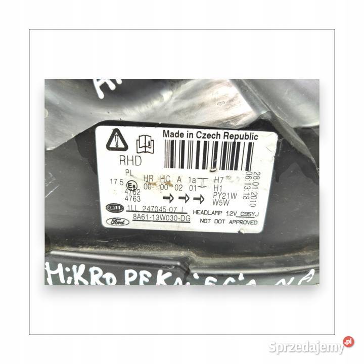 LAMPA LEWA Ford Fiesta VI MK 7 lewy przód sprzedam
