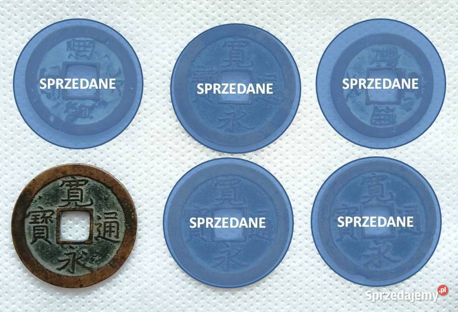 Moneta japońska antyk z okresu Edo 16031868r śląskie Częstochowa