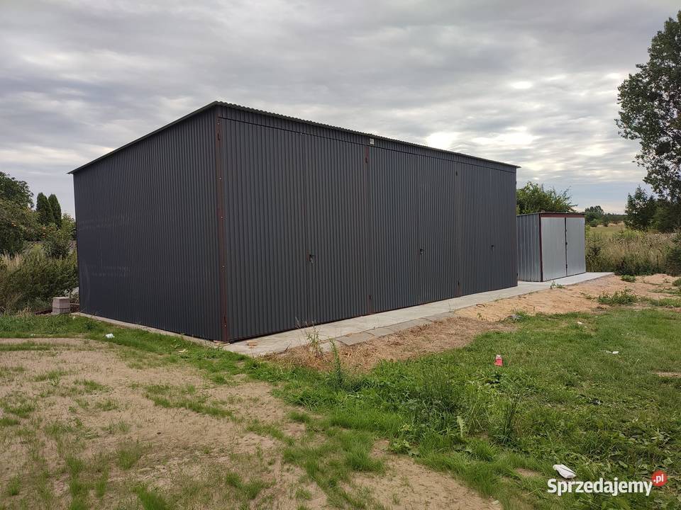 Garaż blaszany OCYNKOWANY Magazyn Wiata Hala 64m2 Sprzedaż Pajęczno