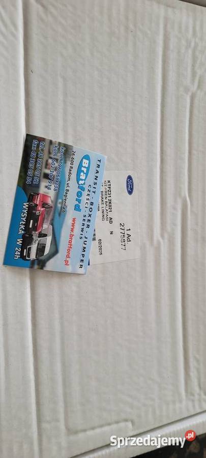 KLOCKI HAMULCOWE FORD CUSTOM 2775879 Radom