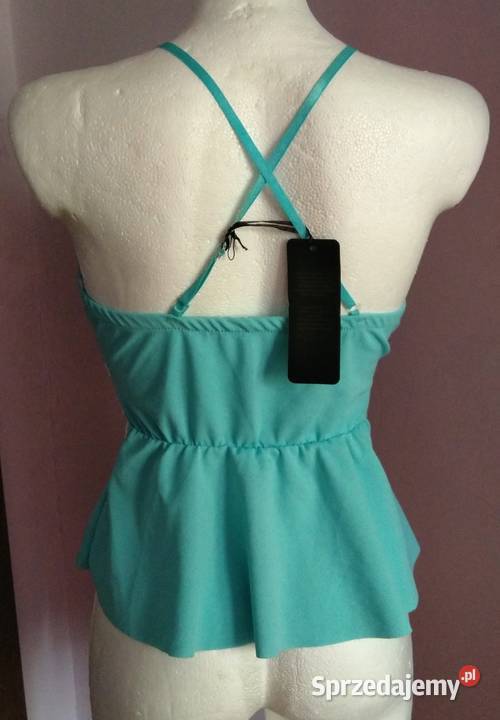 Nowa Turkusowa miętowa bluzka letni top na Topy i koszulki Krosno sprzedam