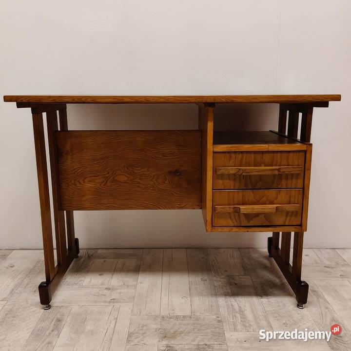 Biurko Mid century italy design drewno lata 50te łódzkie Radomsko