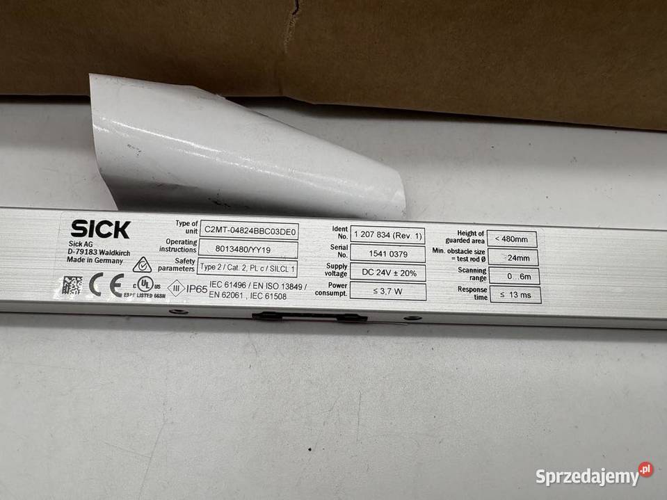 Sick C2MT04824BBC03DE0 1207834 Safety curtain mazowieckie Warszawa