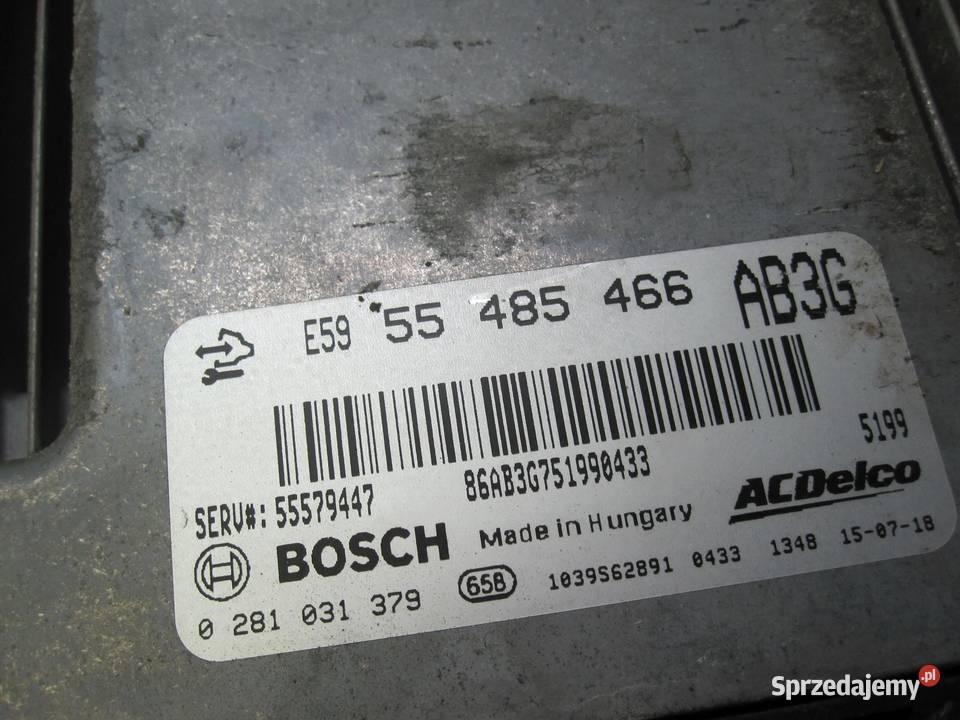 INSIGNIA A I LIFT 20 CDTI 10r sterownik komputer Komputery